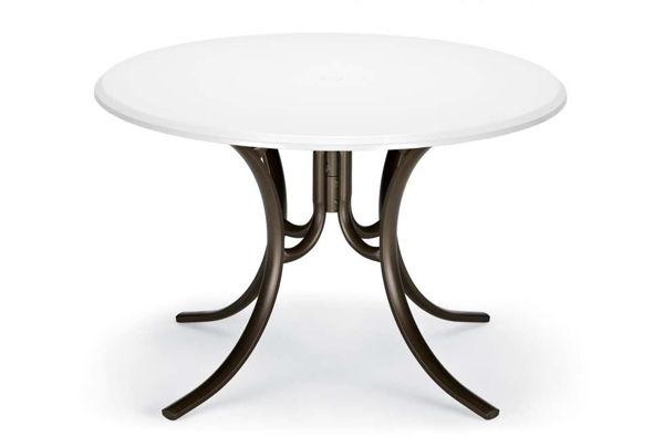 Picture of Telescope Casual Werzalit Top Table, 48" Round Dining Height Table w/ hole