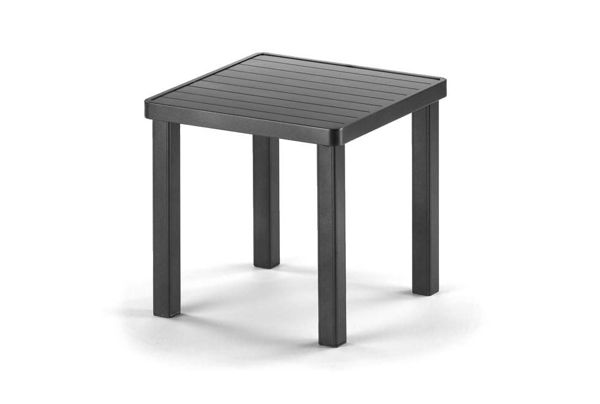 Picture of Telescope Casual Aluminum Slat Top Table, 18" Square End Table