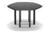 Picture of Telescope Casual Aluminum Slat Top Table, 64" Hexagonal Bar Height Table w/ hole and Ogee Rim