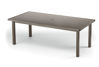 Picture of Telescope Casual Aluminum Slat Top Table, 42' x 84' Rectangular Dining Height Table w/ hole