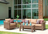 Picture of Telescope Casual La Vie Wicker, 20" Square End Table w/ Tempered Glass Overlay