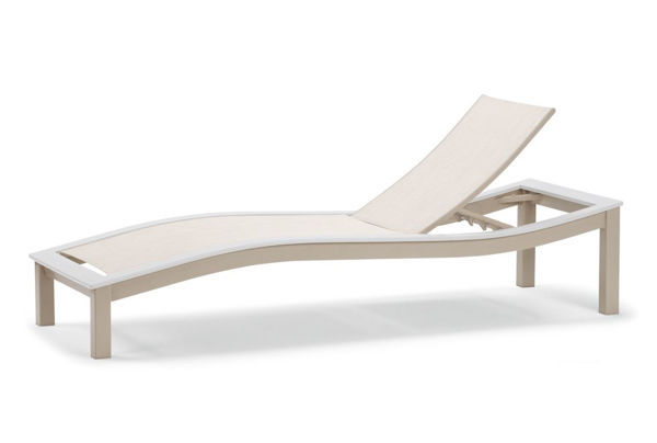 Picture of Telescope Casual Bazza MGP Aluminum Sling, Contour Armless Chaise w/MGP Color Accents