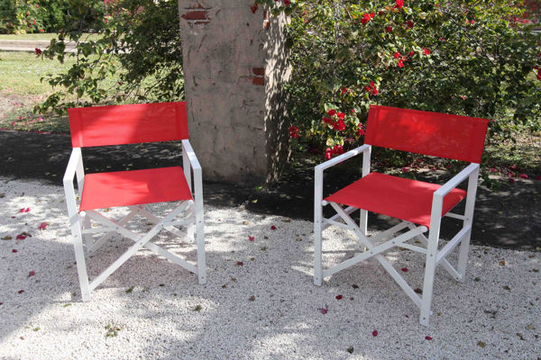 Picture of Bellini Home and Gardens Del Mar Director Chair (2 Pk) /w Rouge Fabric