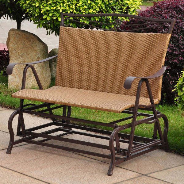 Picture of Valencia Resin Wicker/Steel Double Glider - Honey