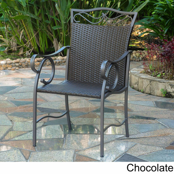 Picture of Set of 2 Valencia Resin Wicker/Steel Chairs - Chocolate