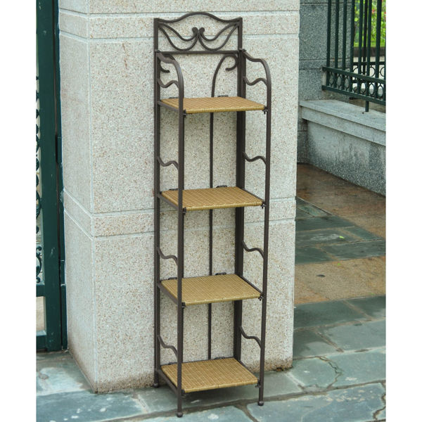 Picture of Valencia 4-Tier 12" Wide Plant Stand - Honey