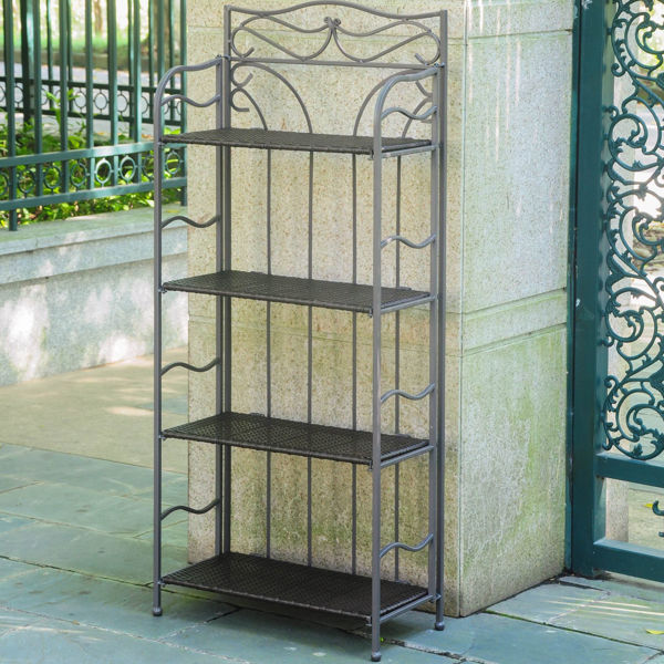 Picture of Valencia 4-Tier 24" Wide Plant Stand - Chocolate