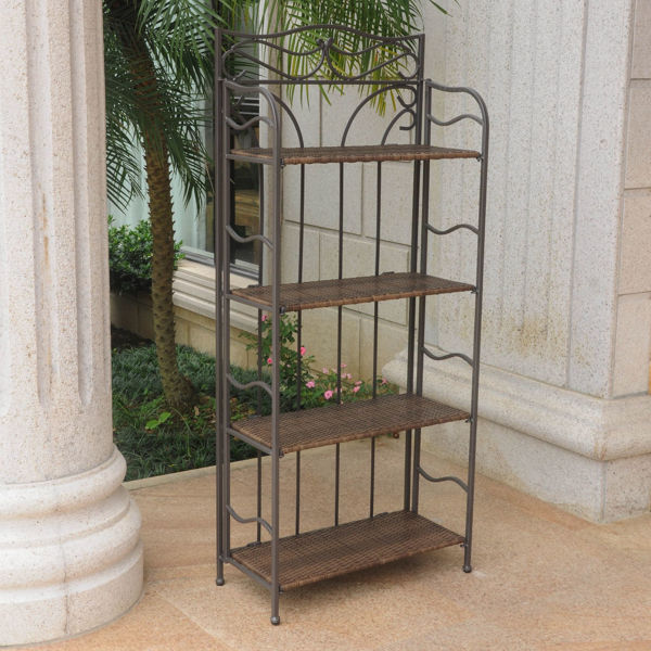 Picture of Valencia 4-Tier 24" Wide Plant Stand - Antique Brown