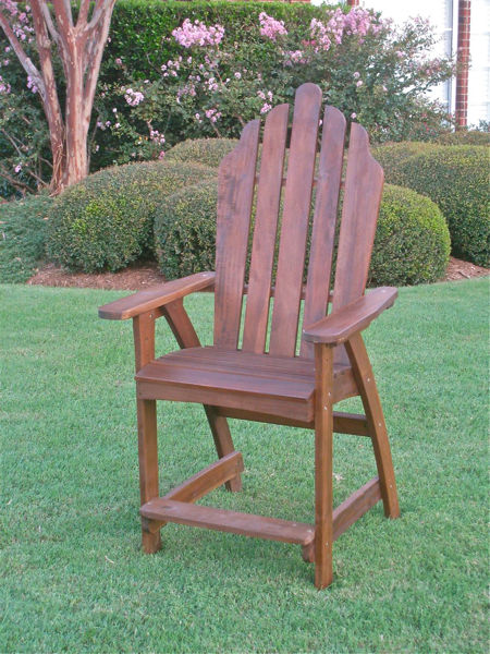 Picture of Wood Adirondack Bar Chair - Brown  