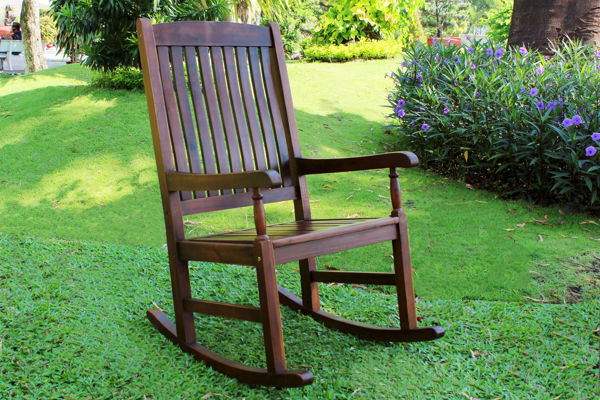 Picture of Outdoor Wood Porch Rocker - Brown  