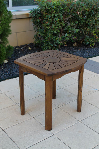 Picture of Sun Burst Square/Round Side Table - Brown