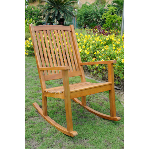 Picture of Acacia Large Rocking Chair - Rustic Brown