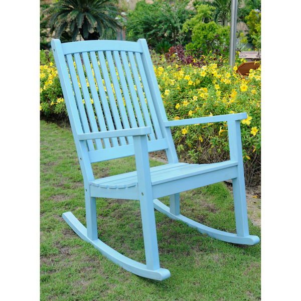 Picture of Acacia Large Rocking Chair - Sky Blue