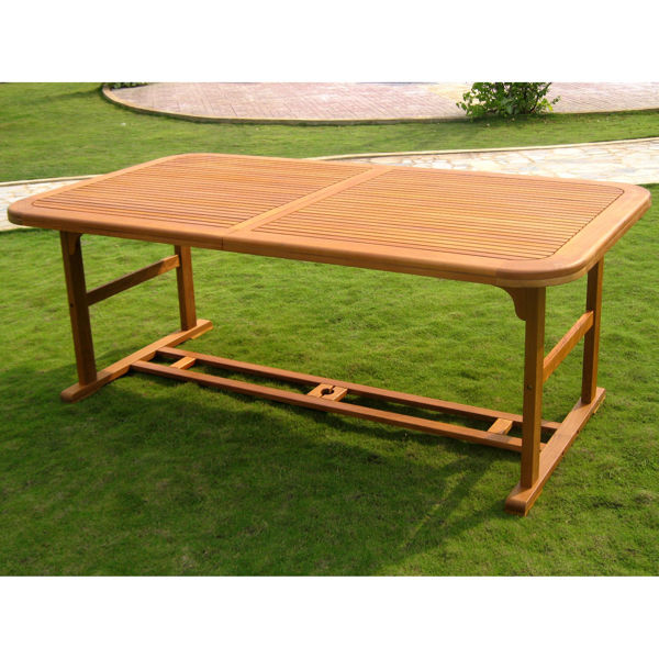 Picture of Royal Tahiti Double Butterfly Leaf Table - Brown Stain