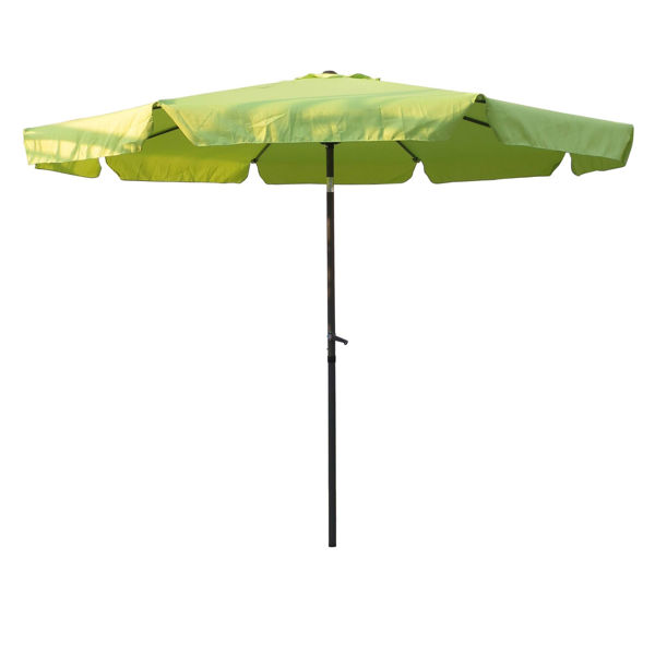 Picture of Outdoor 10 Foot Aluminum Umbrella with Flaps - Light Green