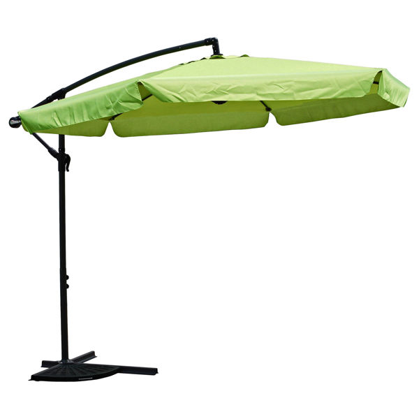 Picture of Aluminum Cantilever Hanging Umbrella - Light Green
