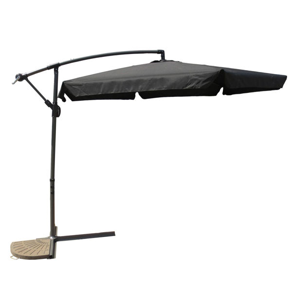 Picture of Aluminum Cantilever Hanging Umbrella - Black