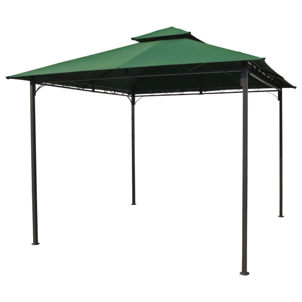 Picture of Square Vented Canopy Gazebo - Forest Green