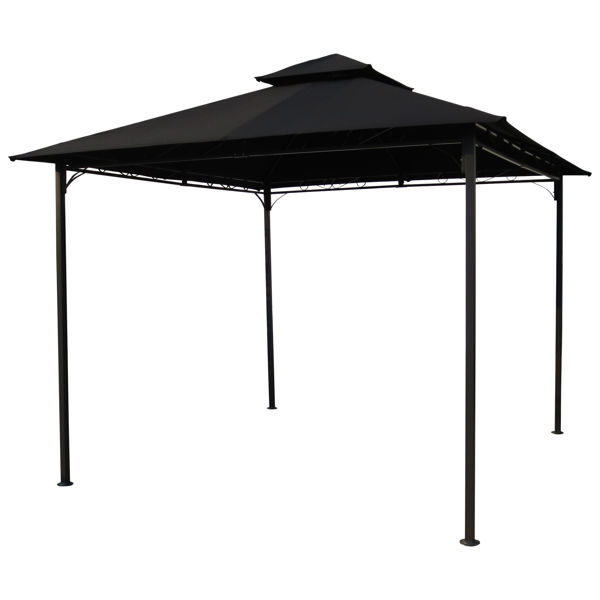 Picture of Square Vented Canopy Gazebo - Black