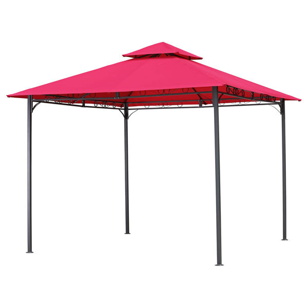 Picture of Square Vented Canopy Gazebo - Cranberry
