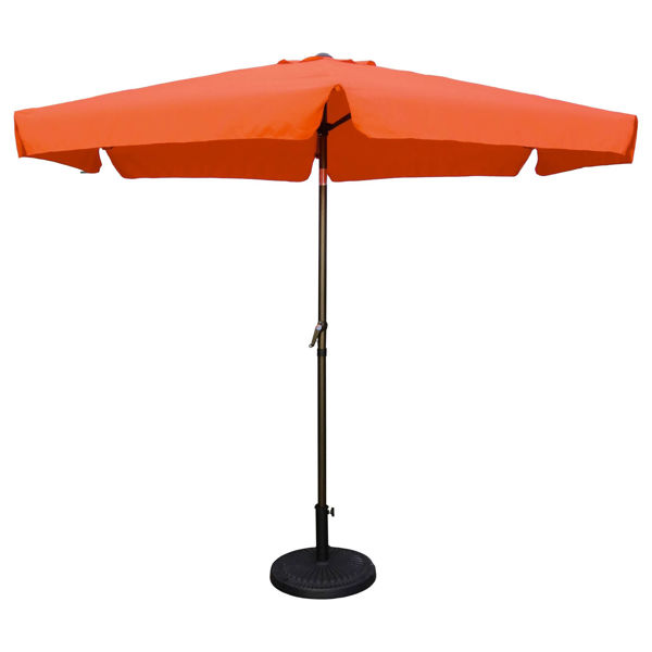 Picture of Outdoor 9 Foot Aluminum Umbrella With Flaps - Tangerine Dream/Bronze