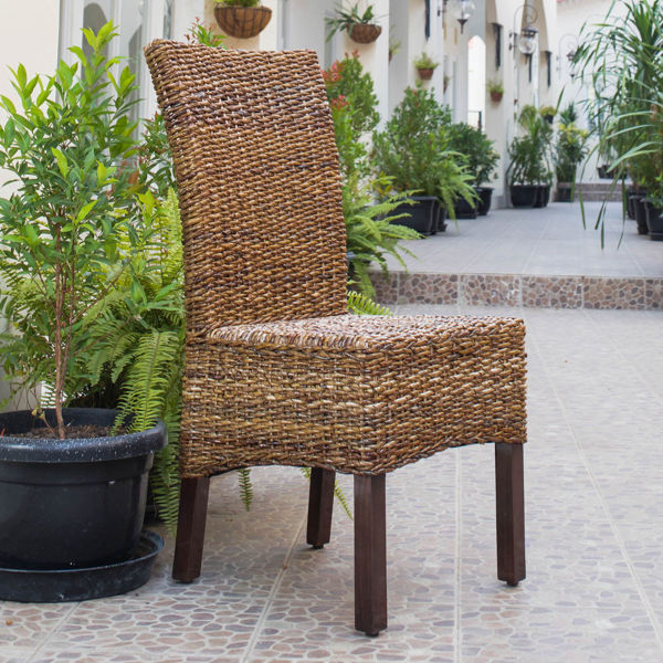 Picture of Set of Two Arizona Abaca Dining Chairs  - Salak Brown