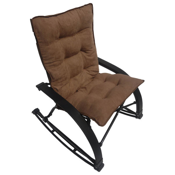 Picture of Folding Indoor/Outdoor Rocker - Saddle Brown