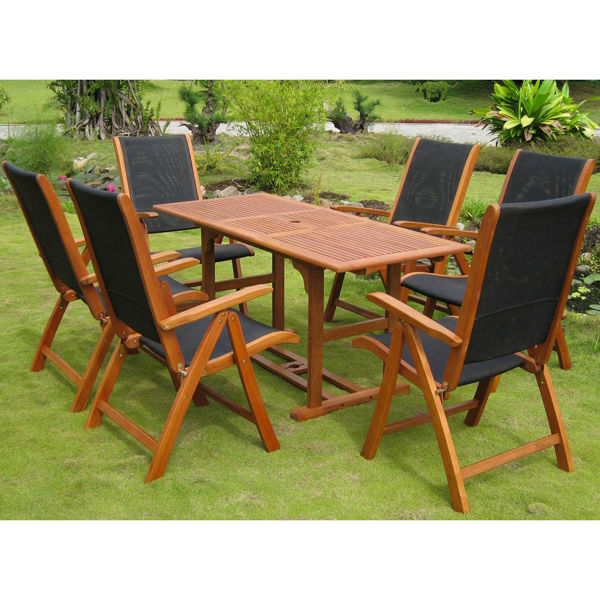 Picture of Berga Royal Tahiti Set of Seven Dining Group - Stain