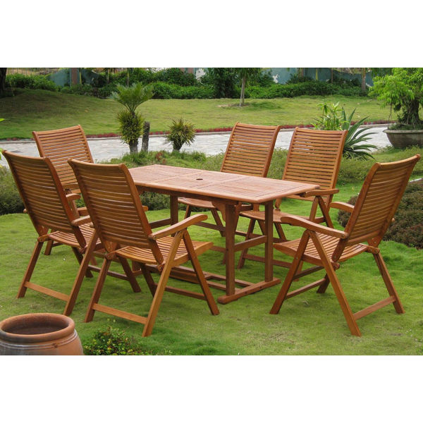 Picture of Tarrega Set of 7 Dining Group - Stain