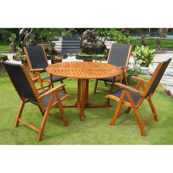 Picture of Round Royal Tahiti Santiago Dining Group - Stain