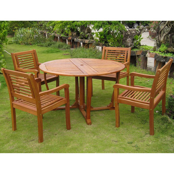 Picture of Ventallo Royal Tahiti Round Dining Group - Stain