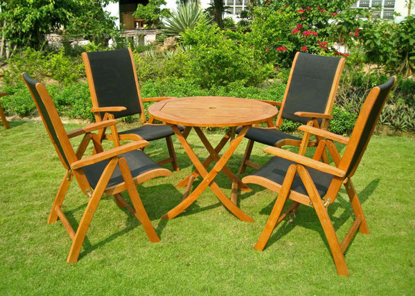 Picture of Caceres Royl Tahiti 5-Piece Patio Set - Stain