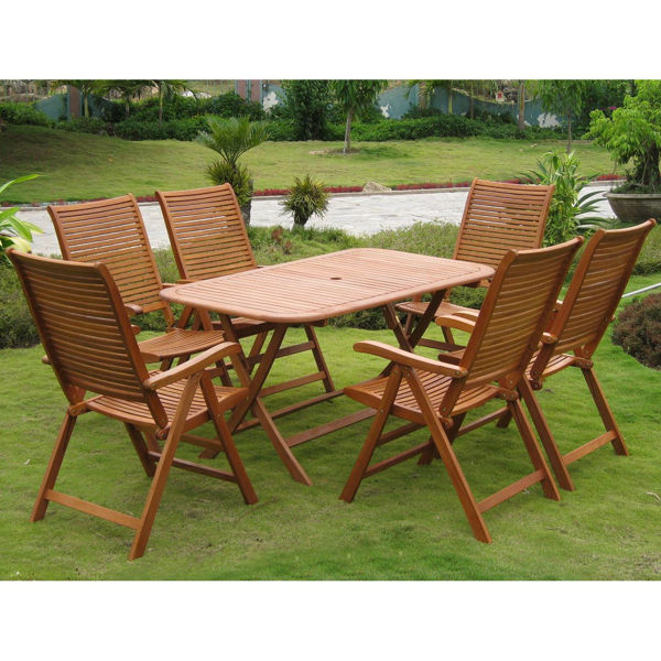 Picture of Aviles Royal Tahiti Set of Seven Dining Group - Stain
