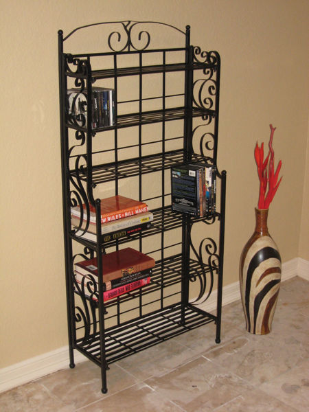 Picture of 6-Shelf Tall CD/DVD Storage Rack - Antique Black