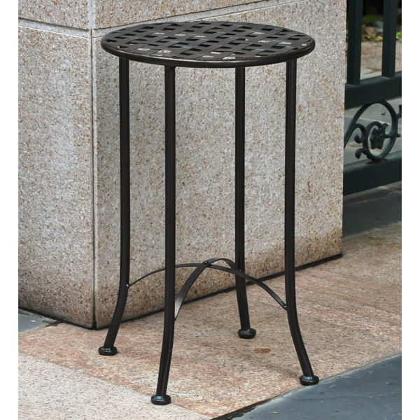 Picture of Mandalay Iron Round Table - Antique Black