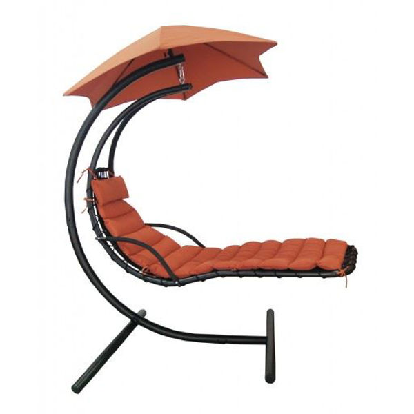 Picture of Hanging Lounge w/ Shade Canopy in Terra Cotta