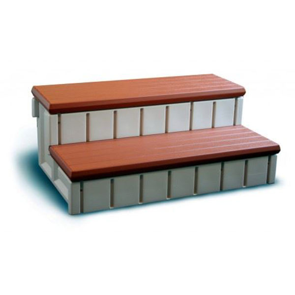 Picture of Spa Step W/Storage - Redwood
