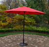 Picture of 9 ft. Metal Framed Umbrella with Crank and Tilt system - Red color Top / Black Pole