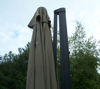 Picture of 11ft Cantilever Umbrella w-360 Degree revert and crank - Beige Cove/ Grey Frame
