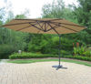 Picture of 11ft Cantilever Umbrella w-360 Degree revert and crank - Beige Cove/ Grey Frame