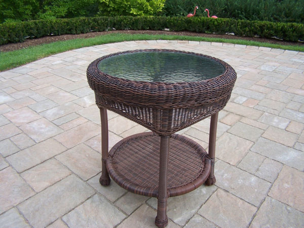 Picture of 21-inch Resin Wicker End Table - Coffee