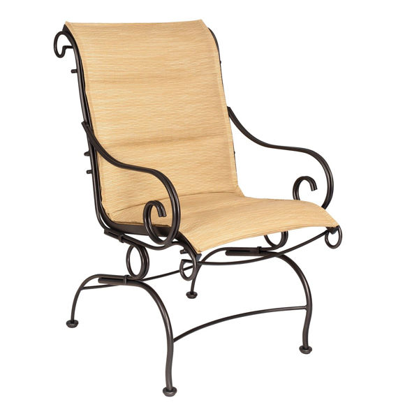 Picture of Woodard Terrace Padded Sling Coil Spring Dining Chair