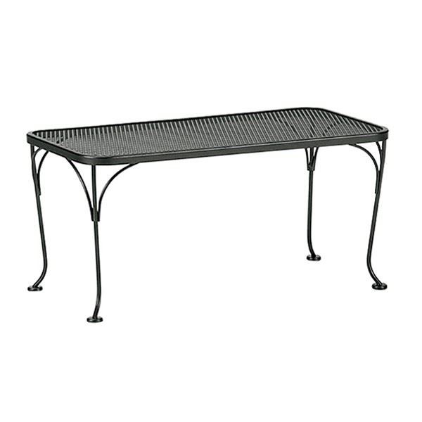 Picture of Woodard Mesh Wrought Iron 18 x 36 Rectangular Coffee Table