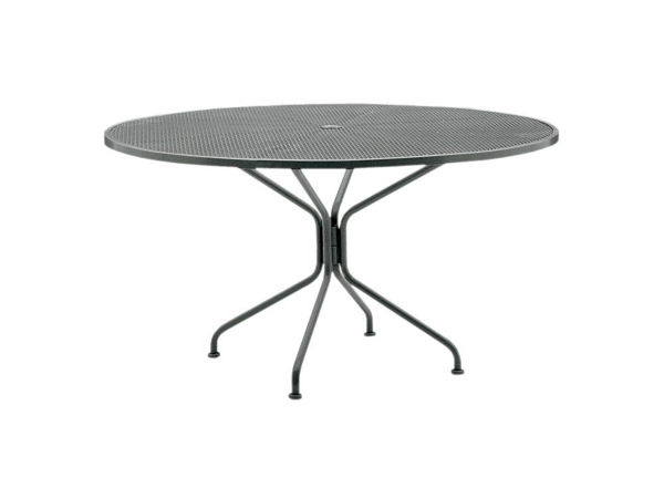 Picture of Woodard Deluxe Wrought Iron 48 Round Umbrella Table 4 Spoke