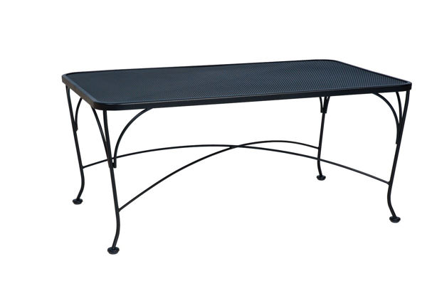 Picture of Woodard Micro Mesh Wrought Iron 36 X 48 Rectangular Coffee Table