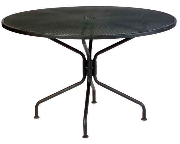 Picture of Woodard Micro Mesh Wrought Iron 48 Round Umbrella Table 8 Spoke