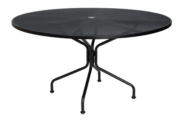 Picture of Woodard Micro Mesh Wrought Iron 54 Round Umbrella Table 8 Spoke