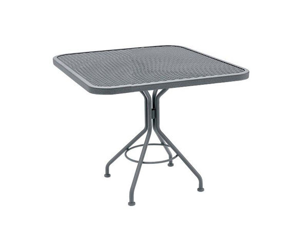 Picture of Woodard Mesh Contract + 30 Square Bistro Table with Pedestal Base