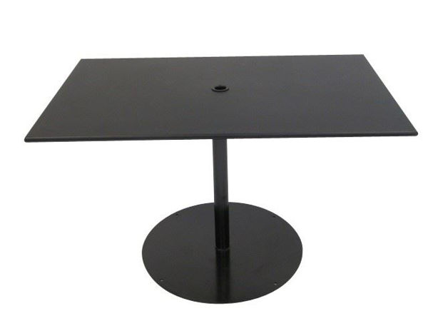 Picture of Woodard Wrought iron 48 x 30 Rectangular Umbrella Table With Pedestal Base