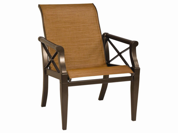 Picture of Woodard Andover Padded Sling Dining Arm Chair